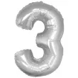 balon foliowy cyfra 3 srebrny godan 14 dgt