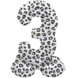 balon foliowy cyfra 3 stojaca panterka folat 17 dgt