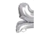 balon foliowy cyfra 3 stojaca srebrny godan 15 dgt