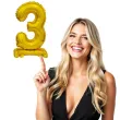balon foliowy cyfra 3 stojaca zloty godan 15 dgt