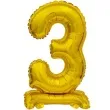 balon foliowy cyfra 3 stojaca zloty godan 15 dgt