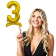 balon foliowy cyfra 3 stojaca zloty godan 29 dgt