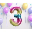 balon foliowy cyfra 3 teczowy godan 34 dgt