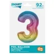 balon foliowy cyfra 3 teczowy godan 36 dgt
