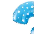balon foliowy cyfra 3 w gwiazdki niebieski jix 18 dgt