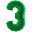 balon foliowy cyfra 3 zielony grabo