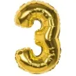 balon foliowy cyfra 3 zloty amscan 14 dgt