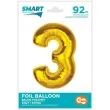 balon foliowy cyfra 3 zloty godan 36 dgt