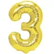 balon foliowy cyfra 3 zloty partypal 16 dgt