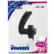 balon foliowy cyfra 4 czarny grabo 26 dgt