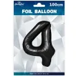 balon foliowy cyfra 4 czarny partypal 39 dgt