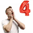 balon foliowy cyfra 4 czerwony funny fashion 40 dgt