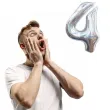balon foliowy cyfra 4 holograficzna srebrny partypal 40 dgt