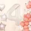 balon foliowy cyfra 4 kremowy 39 dgt