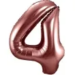balon foliowy cyfra 4 metaliczny brazowy folat 34 dgt