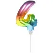balon foliowy cyfra 4 mini teczowy folat 14 dgt