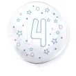 balon foliowy cyfra 4 niebieska transparentny tuban 18 orb