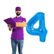 balon foliowy cyfra 4 niebieski partypal 16 dgt