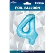 balon foliowy cyfra 4 niebieski partypal 39 dgt