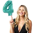 balon foliowy cyfra 4 niebieski tiffany flexmetal 34 dgt