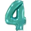 balon foliowy cyfra 4 niebieski tiffany flexmetal 34 dgt