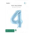 balon foliowy cyfra 4 pastel blekitny partydeco 34 dgt