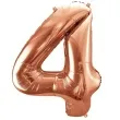 balon foliowy cyfra 4 rozowe zloto partydeco 34 dgt