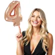 balon foliowy cyfra 4 rozowe zloty flexmetal 34 dgt