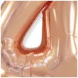 balon foliowy cyfra 4 rozowe zloty flexmetal 34 dgt