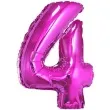 balon foliowy cyfra 4 rozowy godan 34 dgt