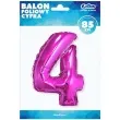balon foliowy cyfra 4 rozowy godan 34 dgt