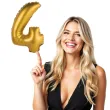 balon foliowy cyfra 4 satynowa zloty godan 14 dgt