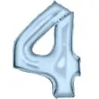 balon foliowy cyfra 4 satynowy niebieski amscan 34 dgt