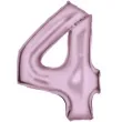 balon foliowy cyfra 4 satynowy rozowy amscan 34 dgt