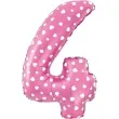 balon foliowy cyfra 4 serca rozowy jasny jix 18 dgt