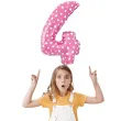 balon foliowy cyfra 4 serca rozowy jasny jix 18 dgt