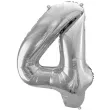 balon foliowy cyfra 4 srebrny partydeco 34 dgt