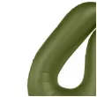 balon foliowy cyfra 4 stojaca oliwkowy folat 34 dgt