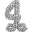 balon foliowy cyfra 4 stojaca panterka folat 28 dgt