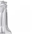 balon foliowy cyfra 4 stojaca srebrny partydeco 27 dgt