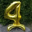 balon foliowy cyfra 4 stojaca zloty dekoracjepolska 15 dgt