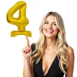 balon foliowy cyfra 4 stojaca zloty godan 15 dgt