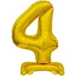 balon foliowy cyfra 4 stojaca zloty godan 15 dgt