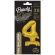 balon foliowy cyfra 4 stojaca zloty godan 15 dgt