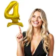 balon foliowy cyfra 4 stojaca zloty godan 29 dgt