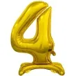 balon foliowy cyfra 4 stojaca zloty godan 29 dgt