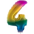 balon foliowy cyfra 4 teczowy funny fashion 16 dgt