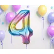 balon foliowy cyfra 4 teczowy godan 34 dgt