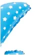 balon foliowy cyfra 4 w gwiazdki niebieski jix 18 dgt