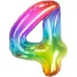 balon foliowy cyfra 4 yummy gummy rainbow teczowy folat 34 dgt